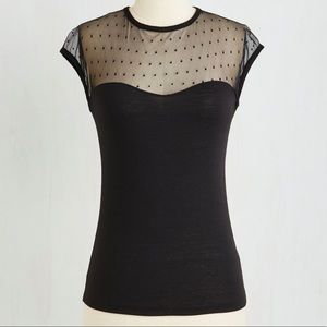 Modcloth The Answer Is Sheer Top